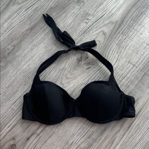 Black Halter Bikini Top